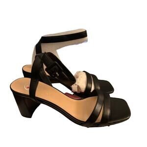 My Delicious 3" Block Heel Ankle Strap Heels, Black, Women's Size 9